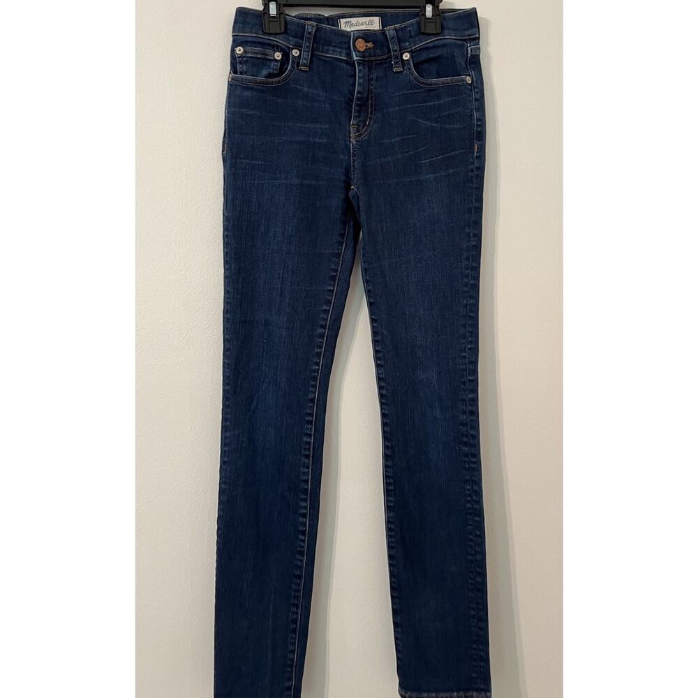 Madewell Women’s Jeans Size 25 Alley Straight Fit 26x29.5 stretch Dark Wash - Picture 3 of 11
